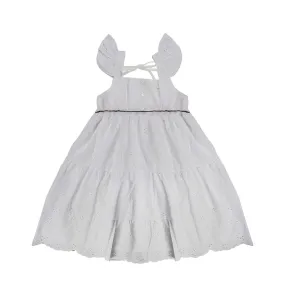 Abito Smanicato Bianco Bambina