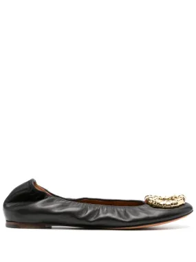 Ballerine con fibbia in nero di Lanvin - donna