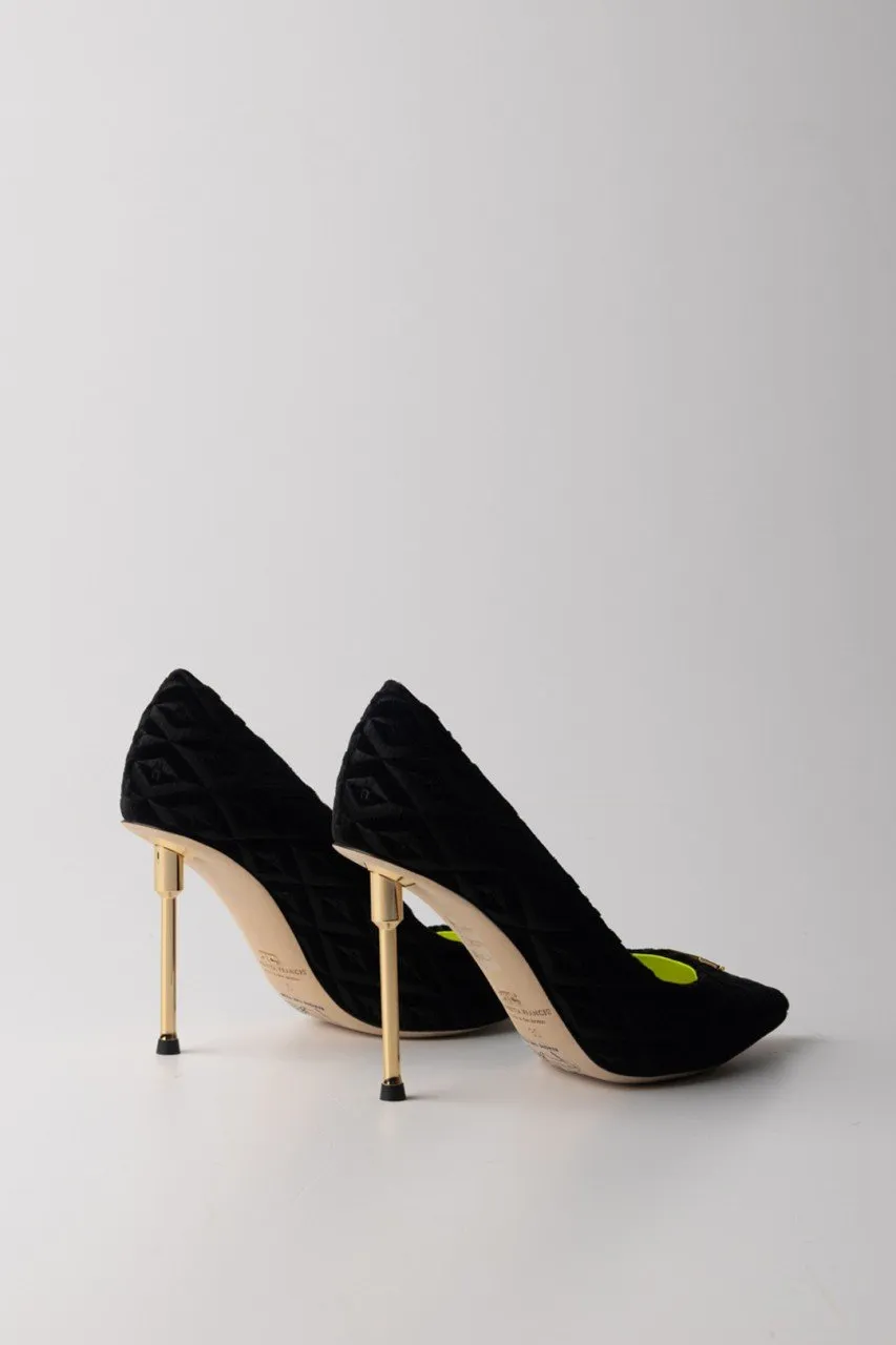 Décolleté in velluto Nero