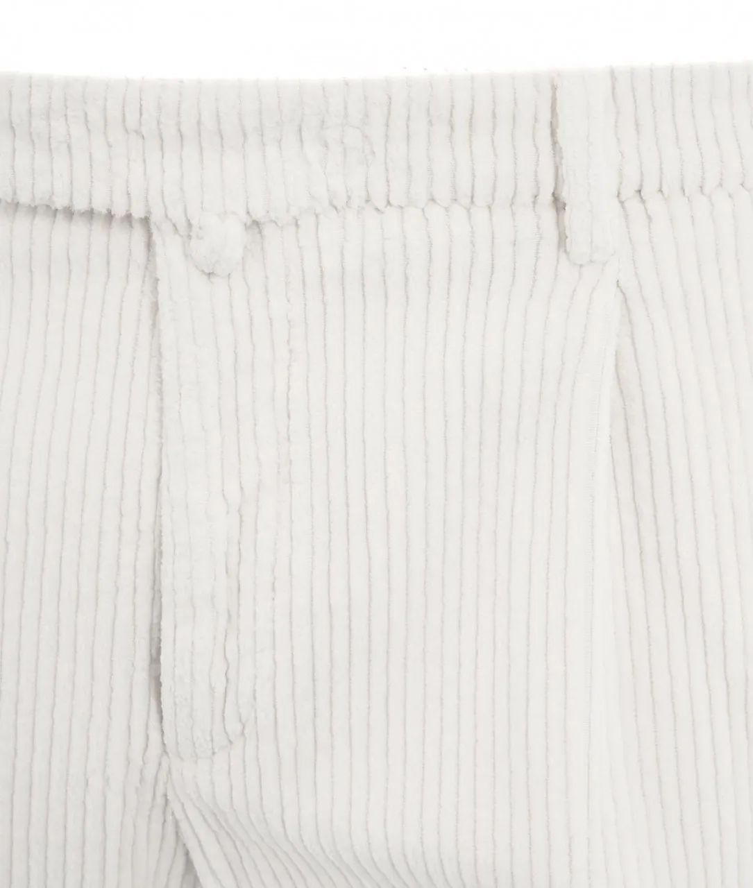 Pantaloni di velluto a coste bianco bianco