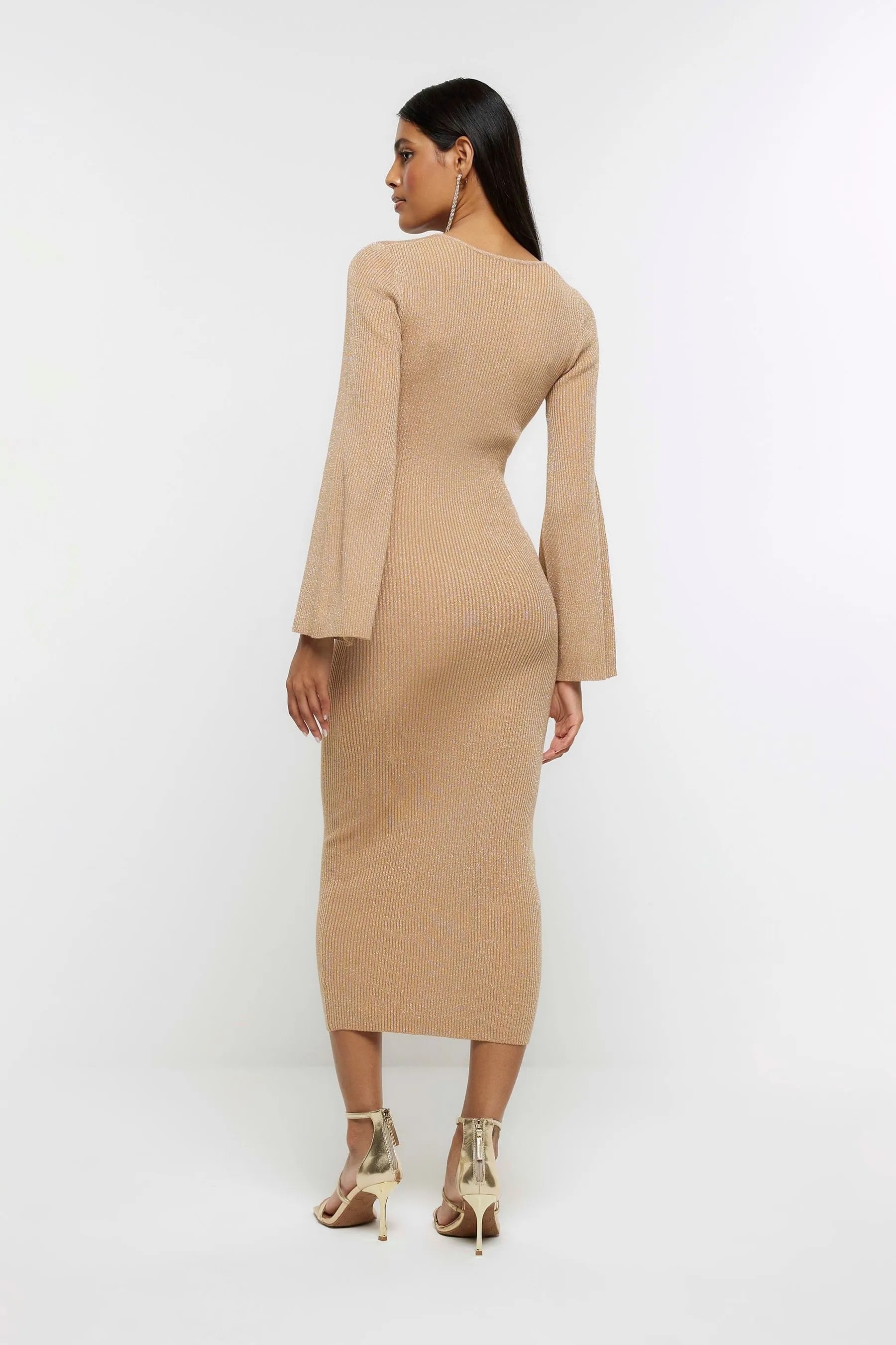 River Island Dettagli metallizzati - Abito midi