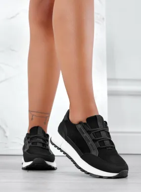 Sneakers nere in tessuto leggero