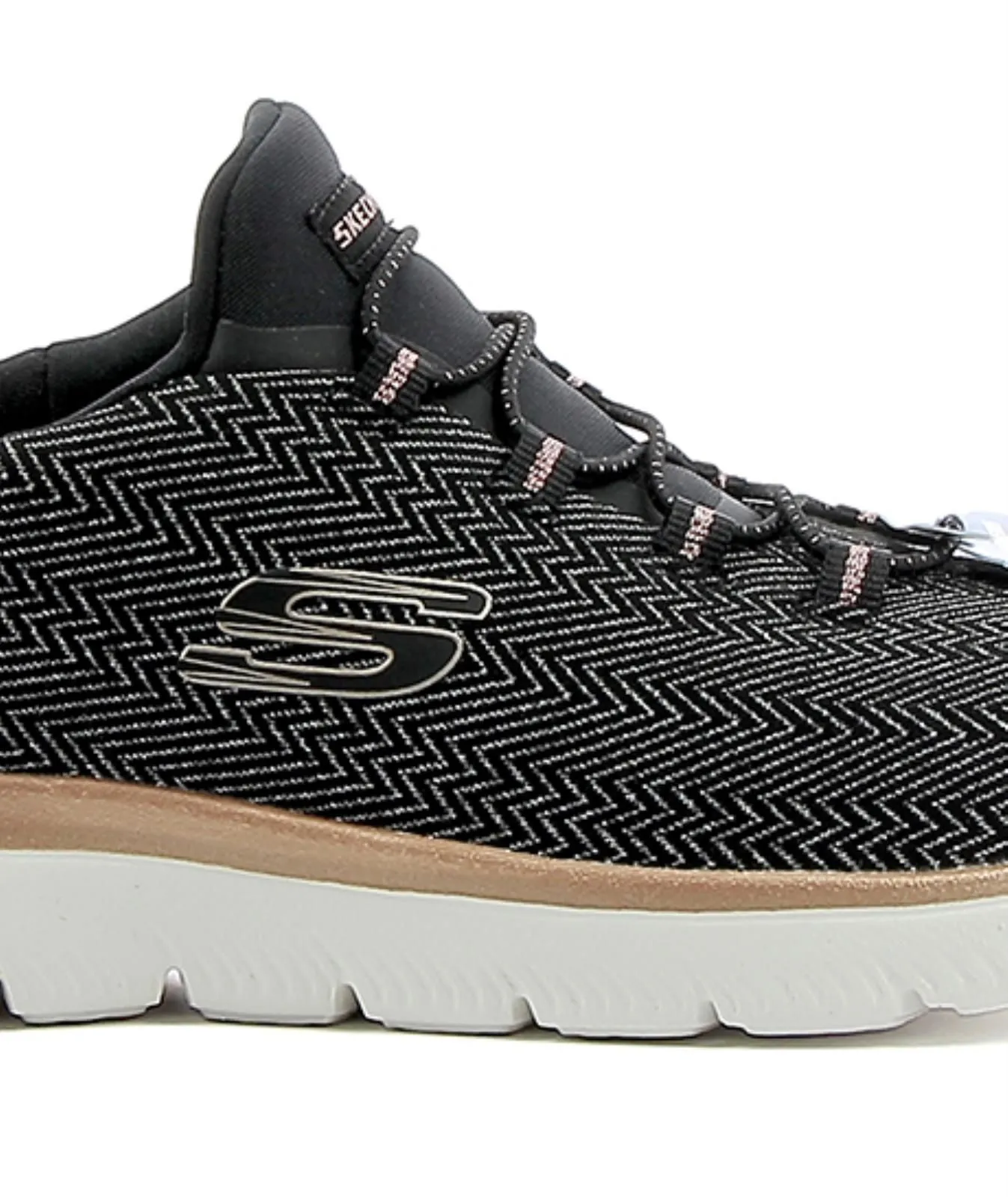 Sneakers nere in tessuto spigato