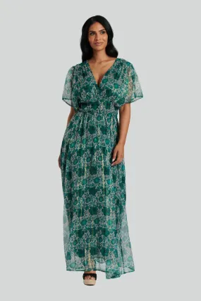 South Beach Dettagli metallizzati - Abito midi in chiffon con bottoni